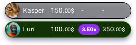Cronologia delle scommesse demo.