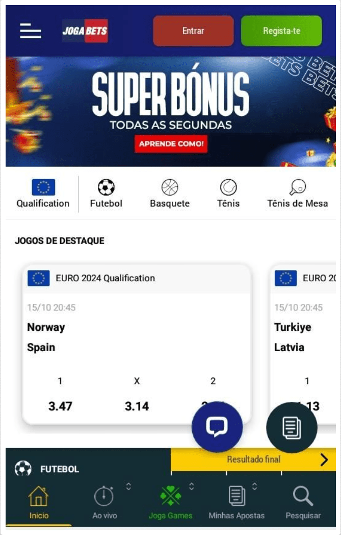 Jogabets Mobile App Aplicativo móvel Jogabets